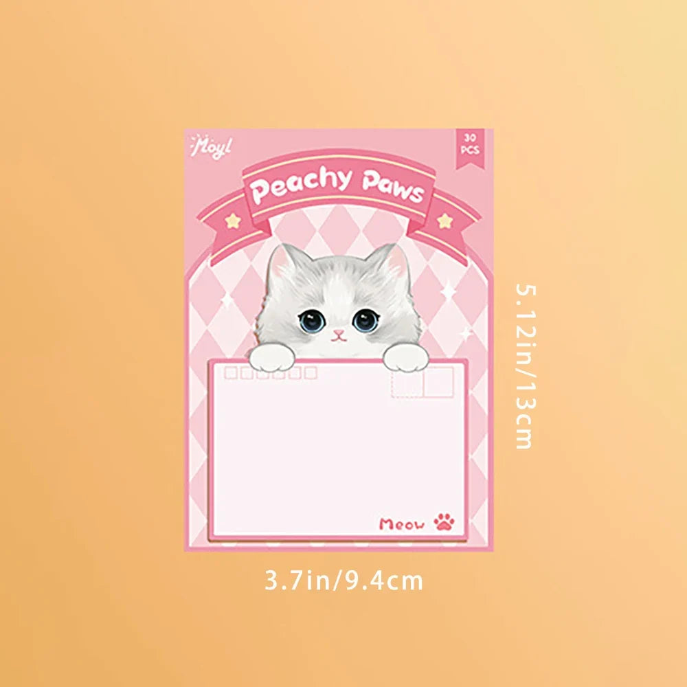 Cute Little Cat Sticky Note Self-adhesive Message Memo Pad DIY