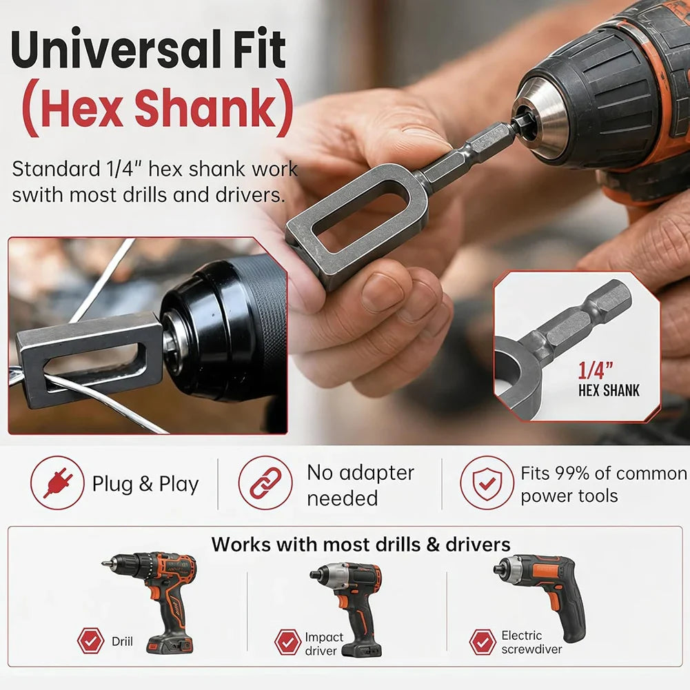 Semi-Automatic Wire Twisting Tool | Rebar & Fence Drill Bit