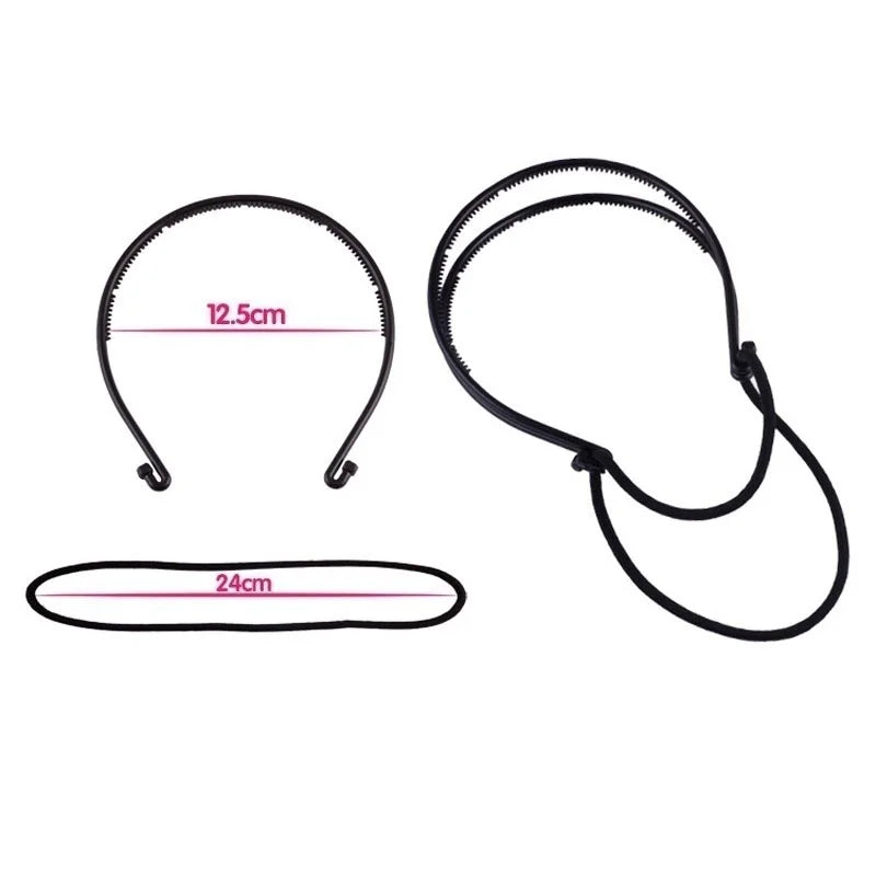 Fashion Women Girl Double Layer Adjustable Head Hair Hoop Elastic