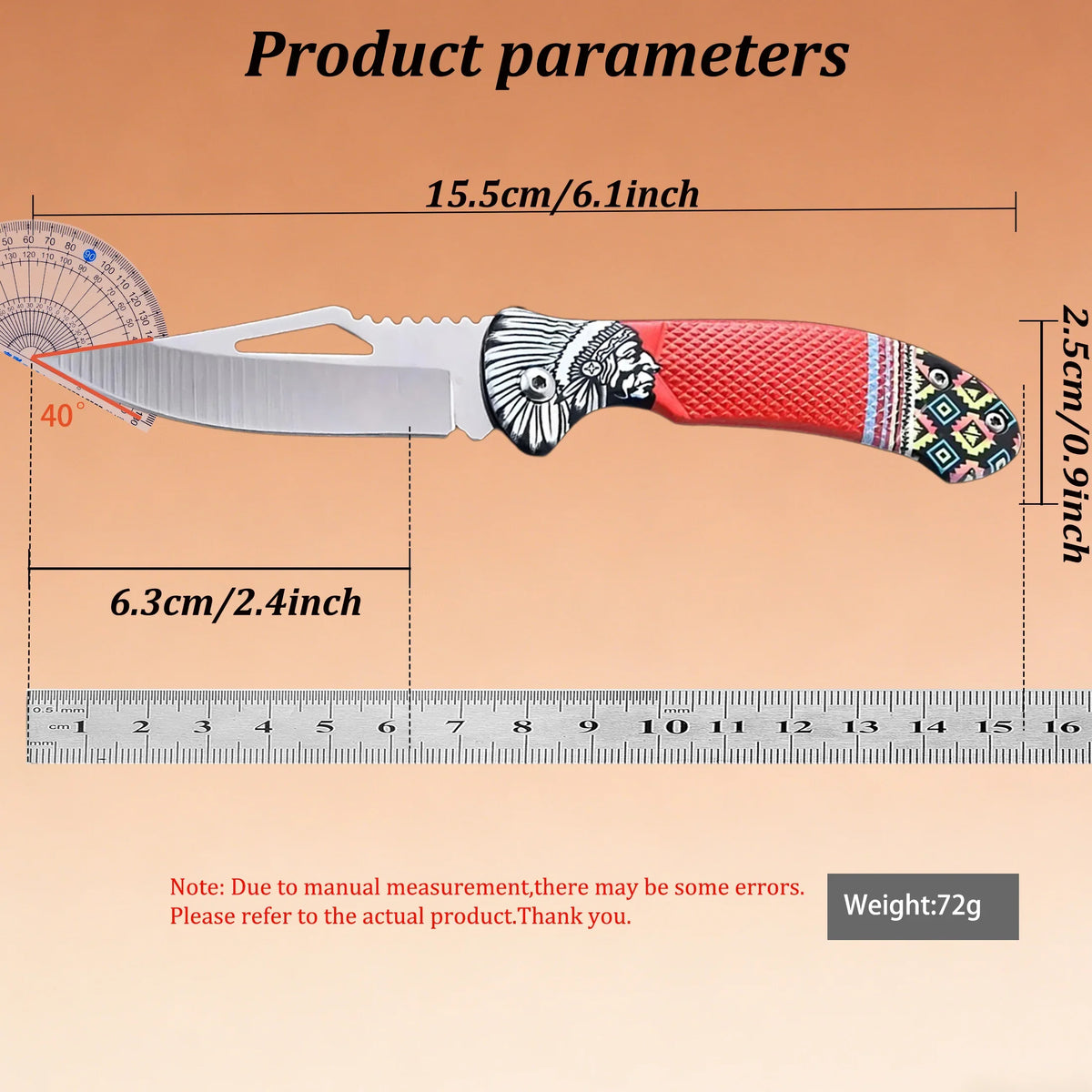 Premium Multifunctional Folding Knife – EDC Camping Survival