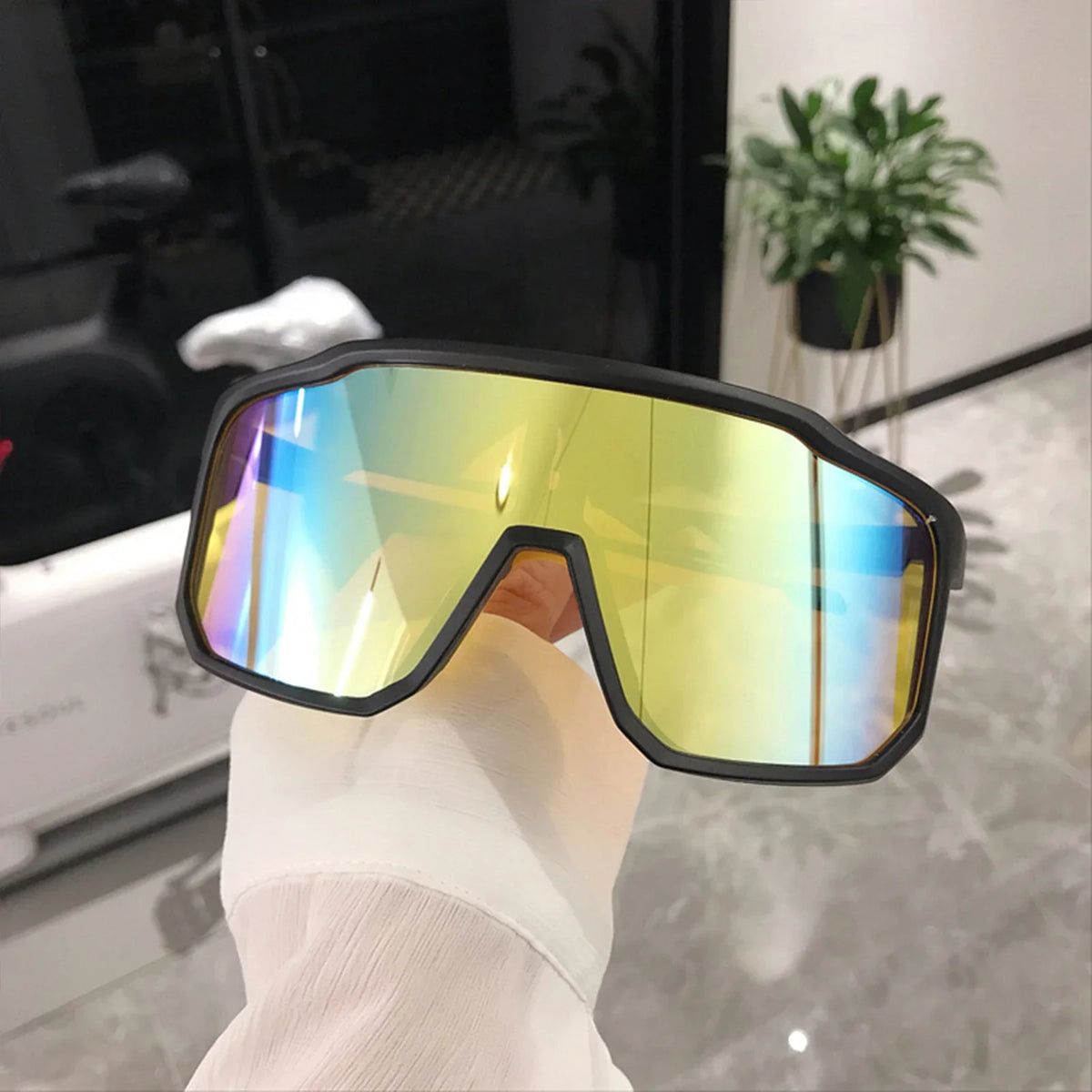 Windproof Cycling Glasses UV400 Large Frame Sports Sunglasses