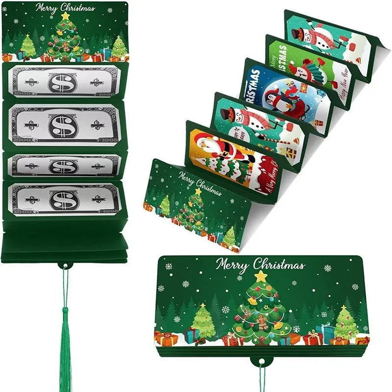 Christmas Money Holder Wallet Red Envelope Greeting Card Creative