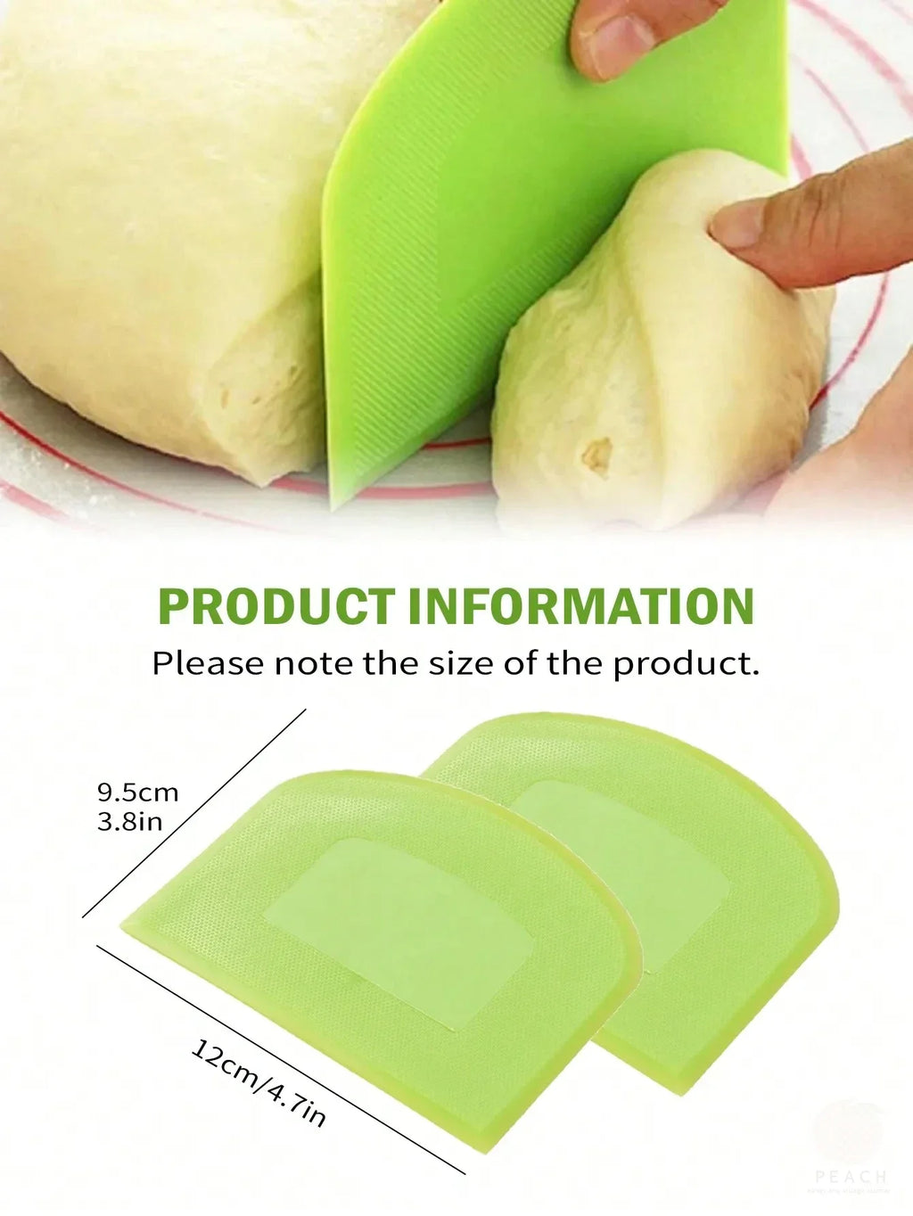 2-Pack Flexible Dough Scraper & Bench Cutter | Food-Safe