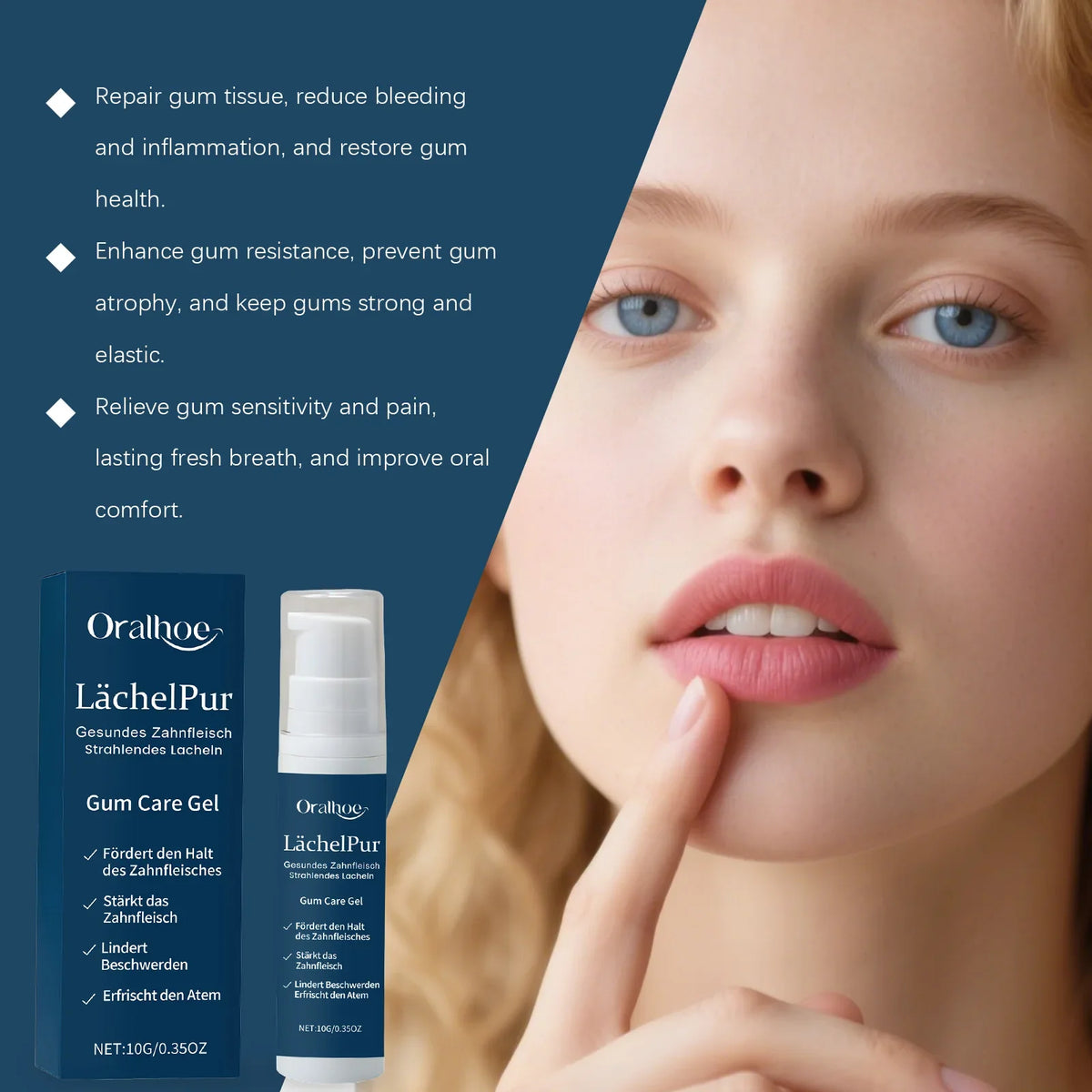 Gum Repair Gel Toothpaste – Fresh Breath, Whitening & Tartar Care