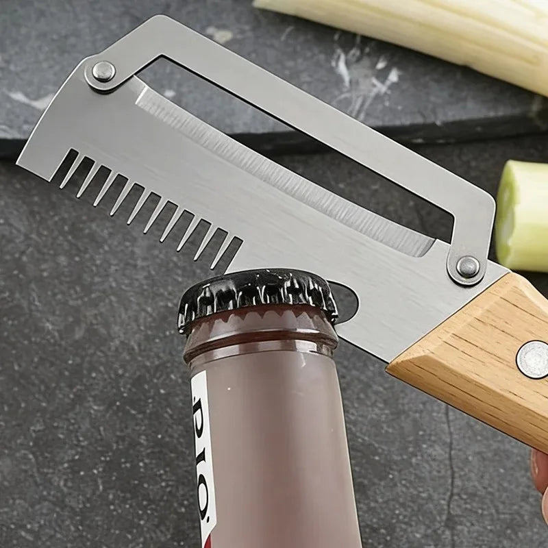 KEMORELA Stainless Steel Vegetable Peeler – Wood Handle