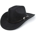 Western Cowboy Hat Unisex Roll Up Hat with Buckle Belt – Size M