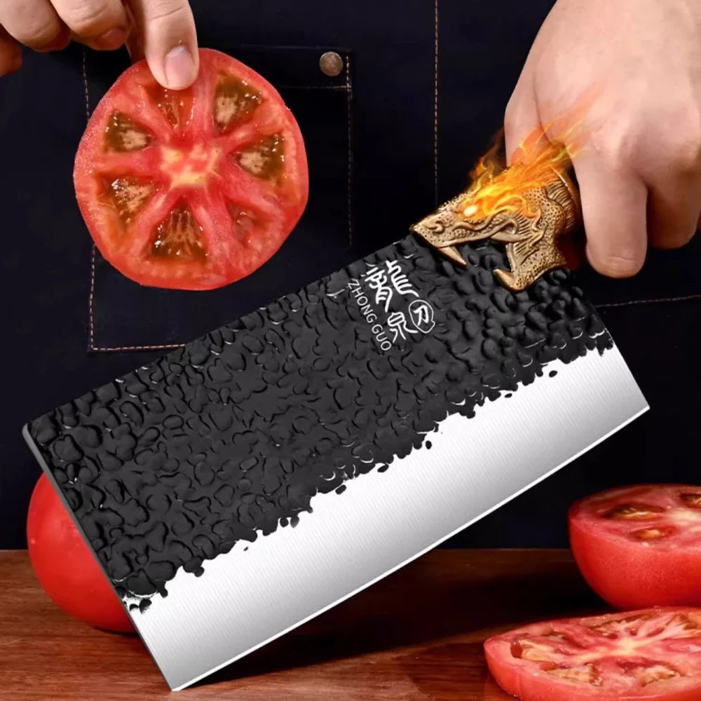 PLYS Hand Forged Chef Knife – Pro Stainless Steel Kitchen Knife