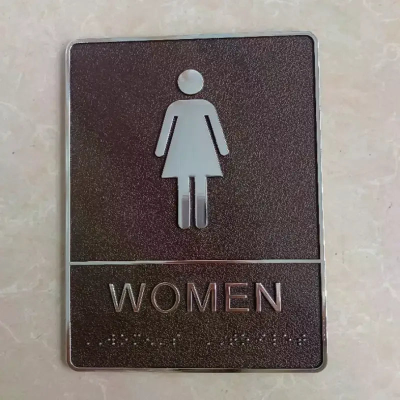 Self-Adhesive Acrylic Restroom Door Sign – Men & Women