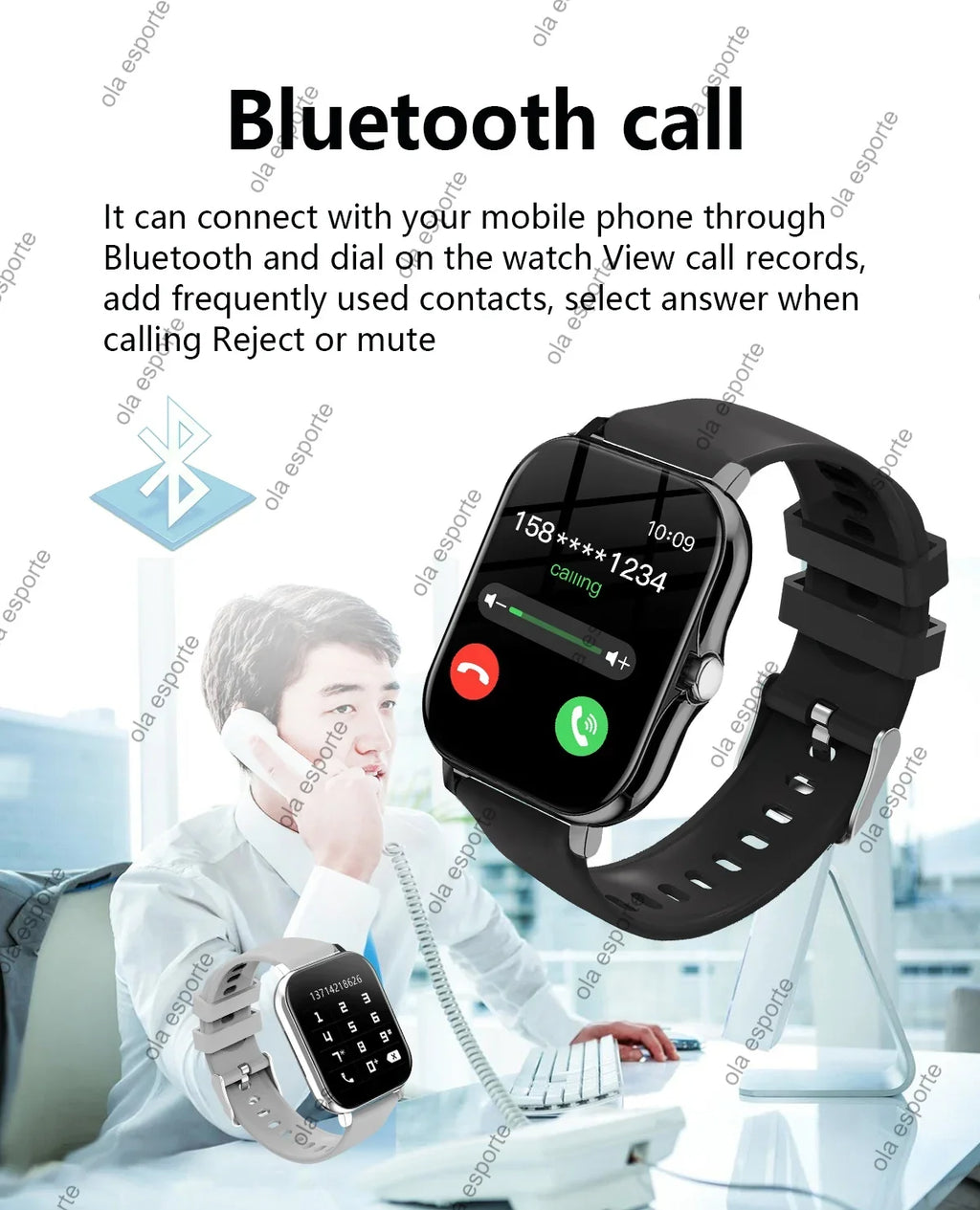 Ola Esporte Smartwatch – Bluetooth Call & Fitness Tracker