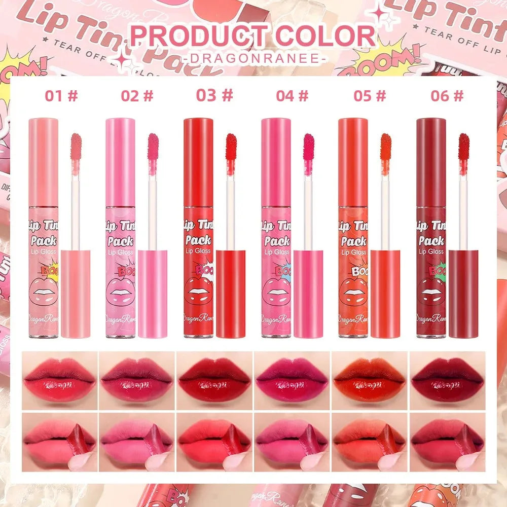 Dragon Ranee 6-Piece Tear-Off Lip Gloss Set | Matte & Hydrating