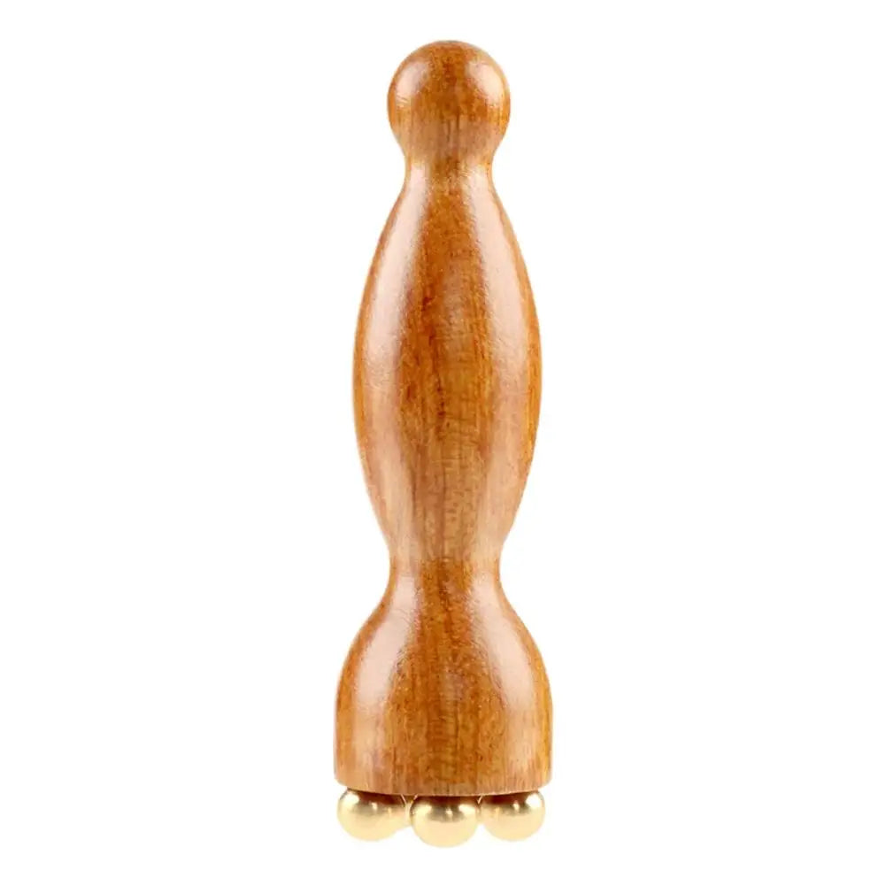 Lotus Seedpod Gua Sha Facial Massager – Brass & Rosewood