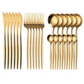 24-Piece Gold Stainless Steel Cutlery Set for 6 | Gift Box