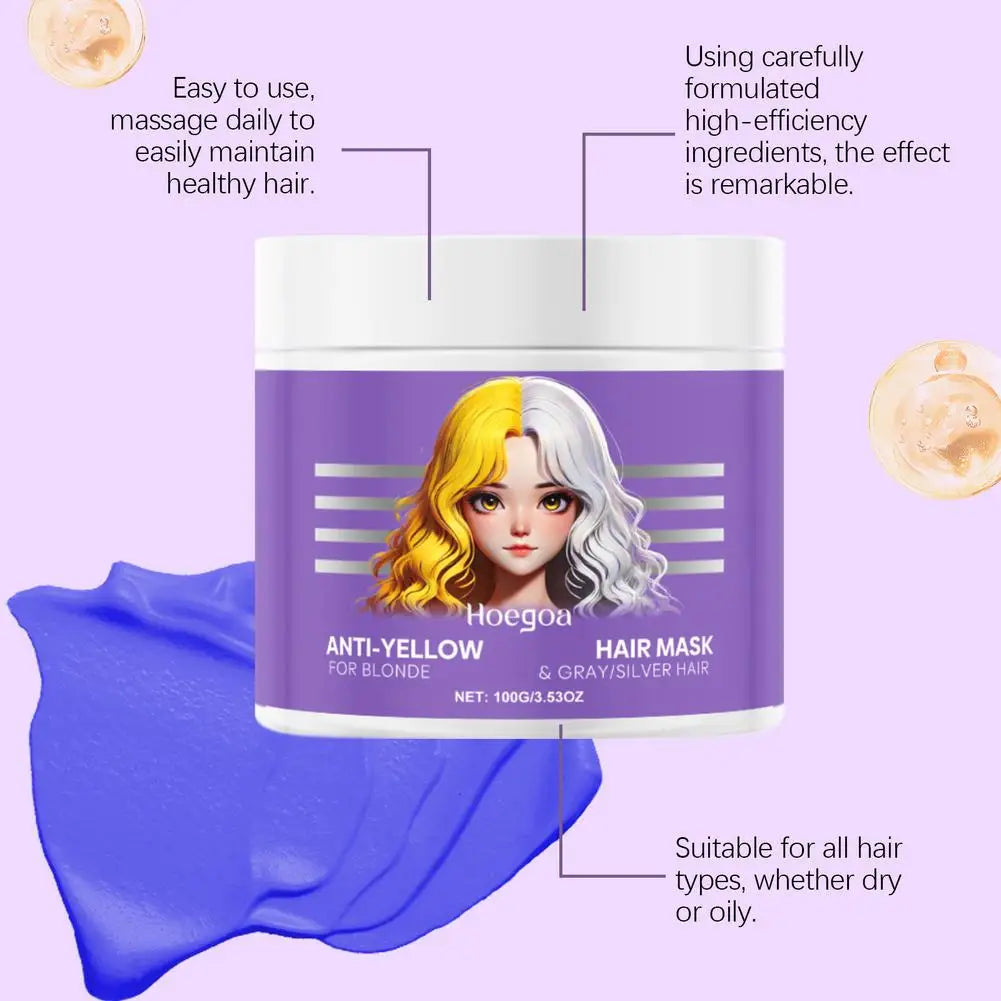 Purple Hair Mask – Toning Deep Conditioner for Blonde & Gray Hair