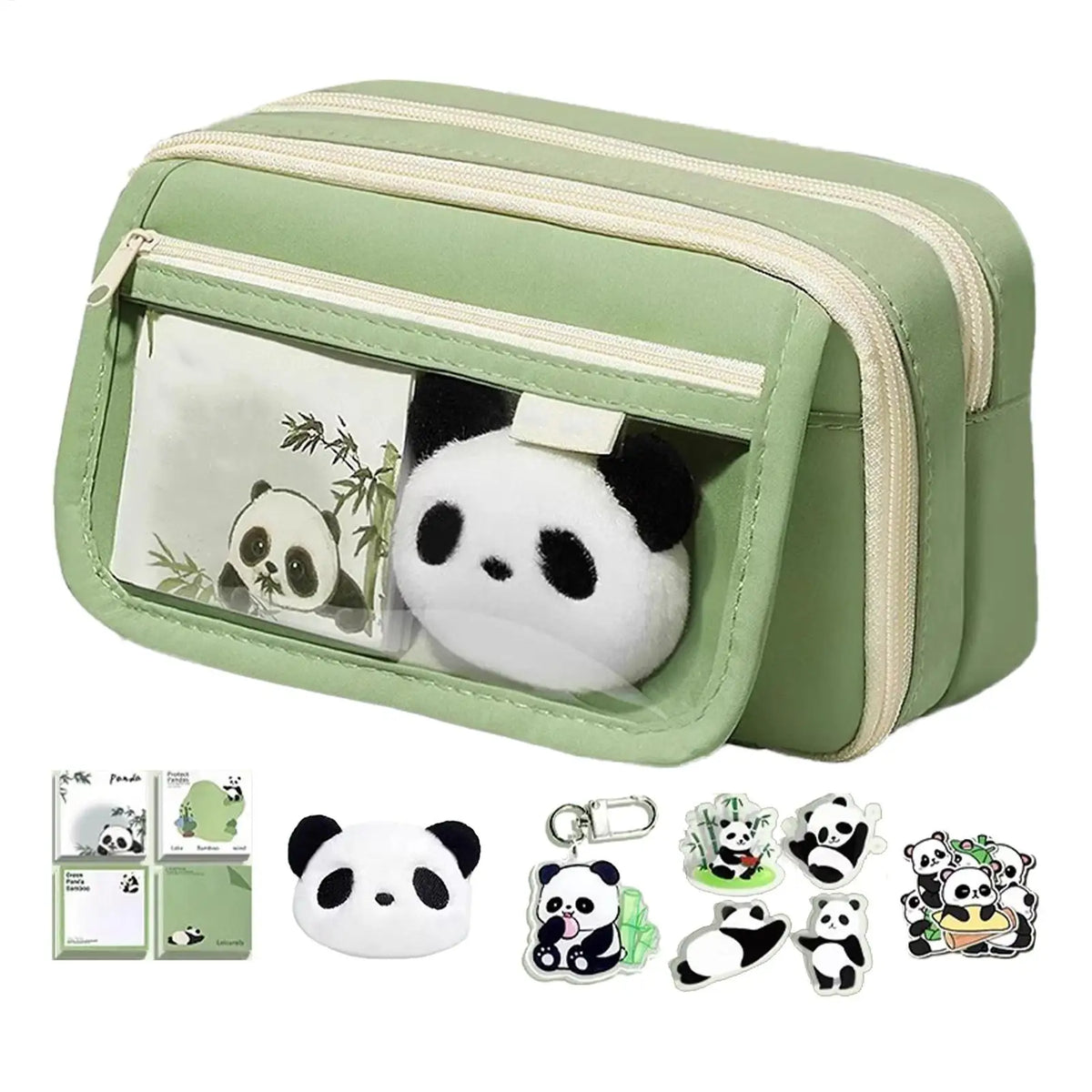 Cute Panda Pencil Case – Large Capacity Zipper Pouch