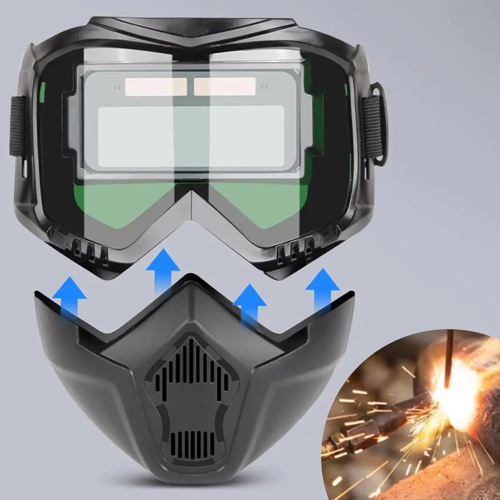 Auto-Darkening Welding Helmet | Adjustable Head-Mount PVC