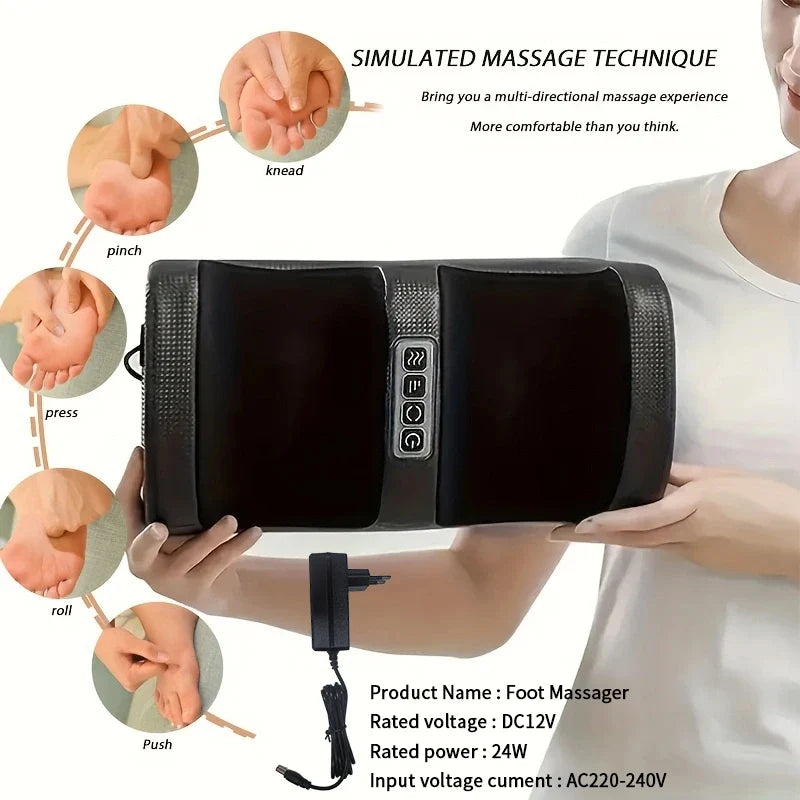 Heating Kneading Foot Massager | 20 Heads & Smart Timer