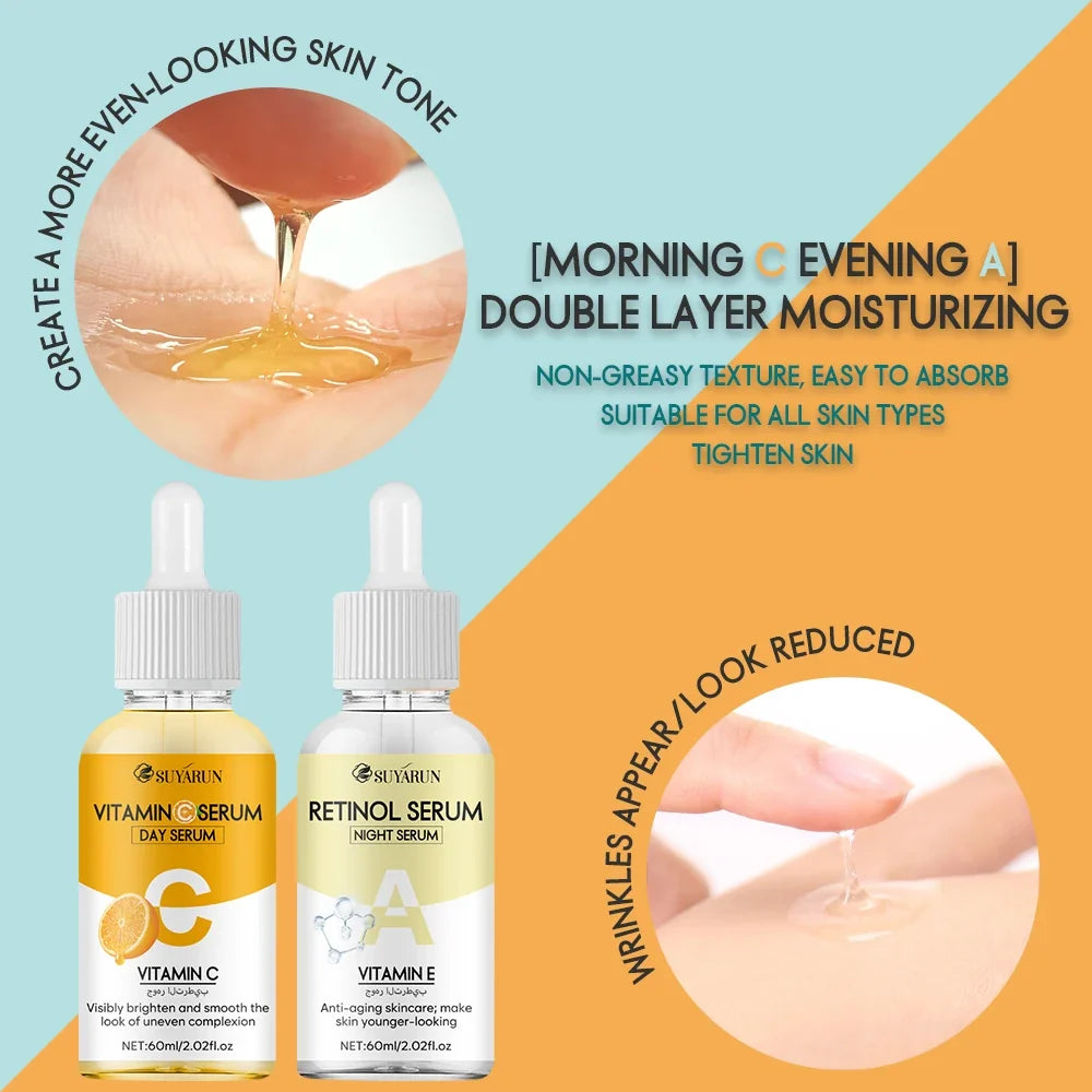 Vitamin C & Retinol Face Serum Duo – Brighten & Firm Skin