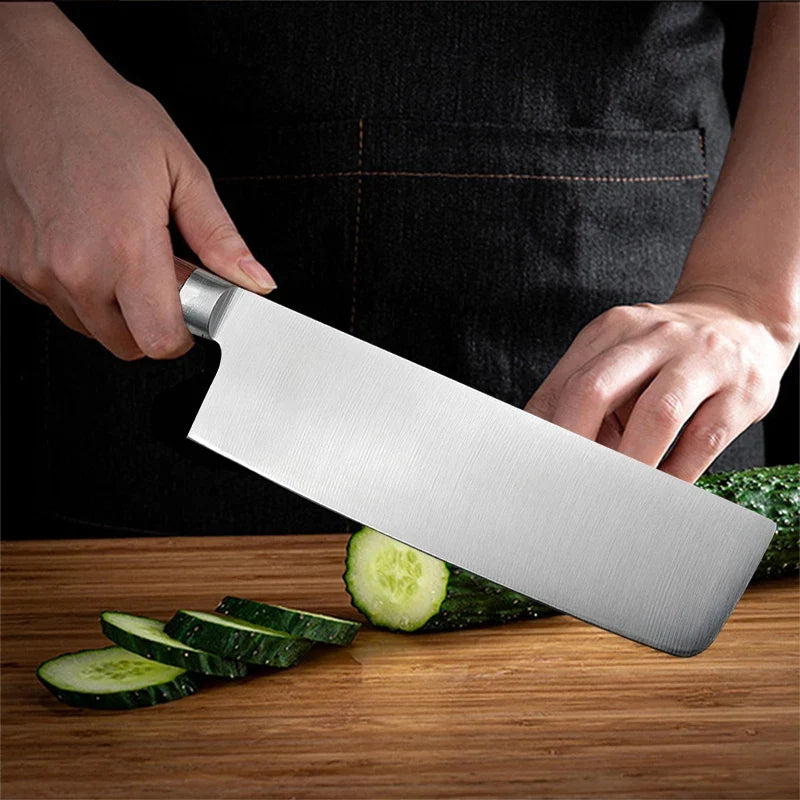 Professional Chef's Knife – Carbon Steel & Wooden Handle