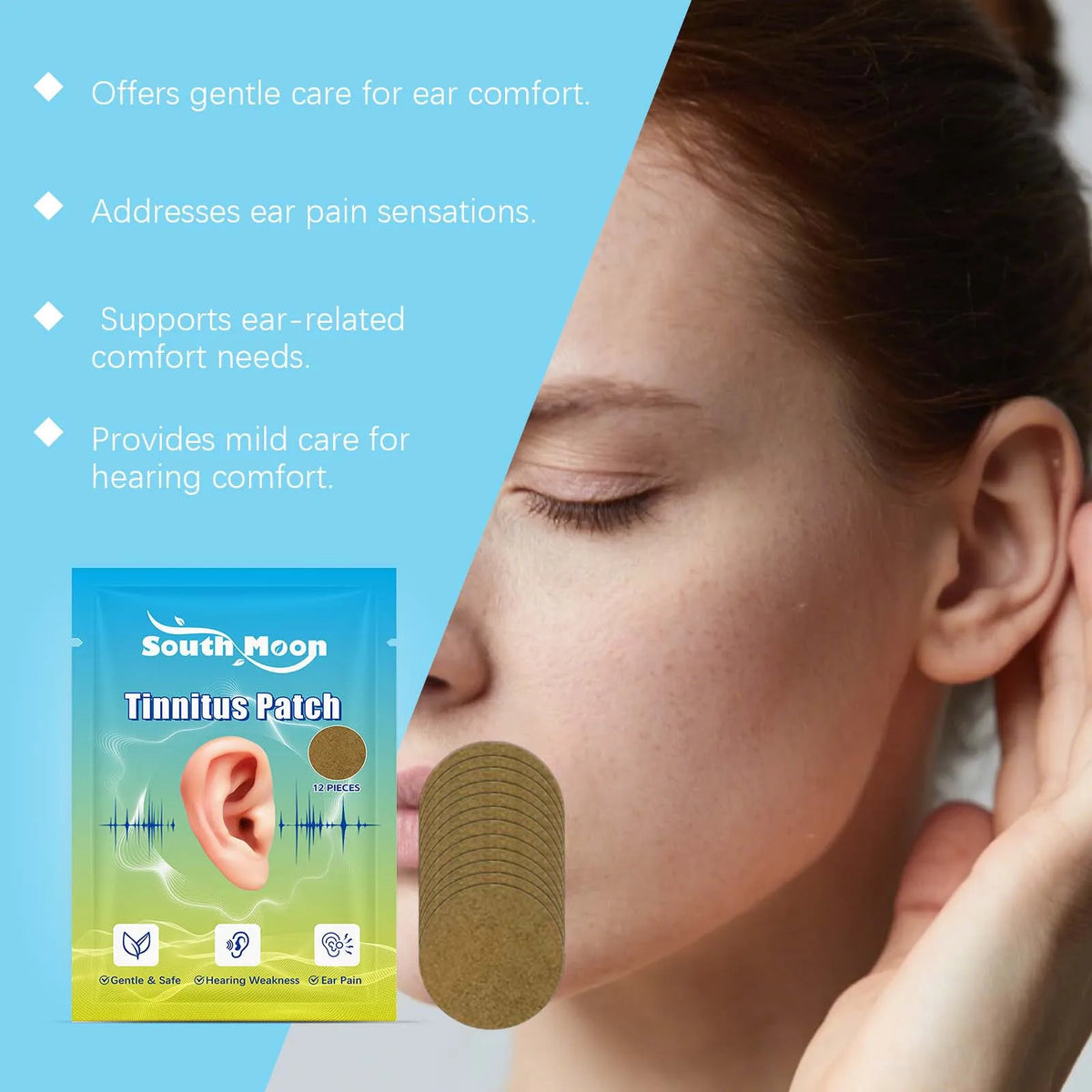 Ear Care Moisturizing Patch – Soft, Lightweight, 12 Pcs