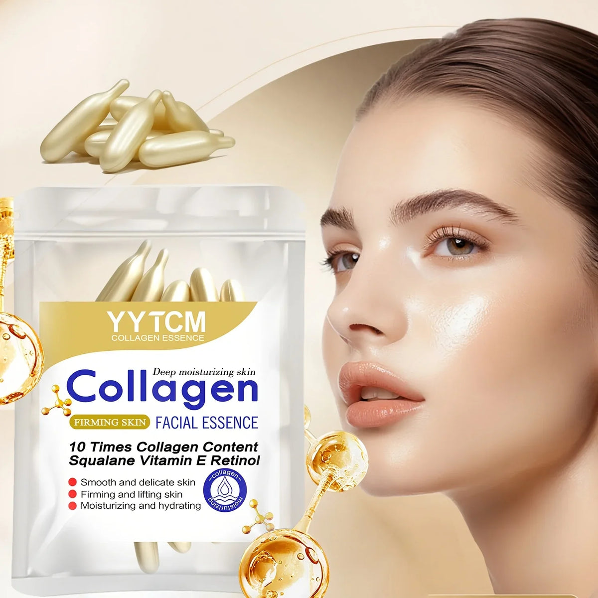 Collagen Firming Capsule Essence – Squalane, Retinol & Vitamin E