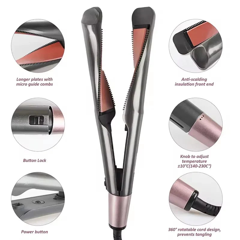 Triple Barrel Ceramic Ionic Hair Waver LCD Curling Iron
