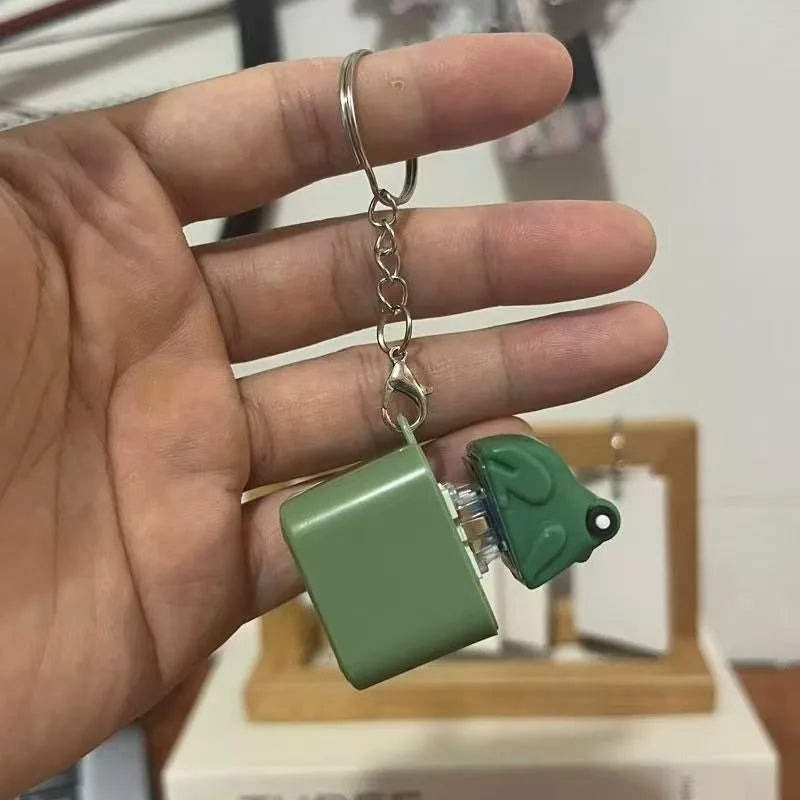 Duck & Frog Fidget Clicker Keychain Toy with LED Light