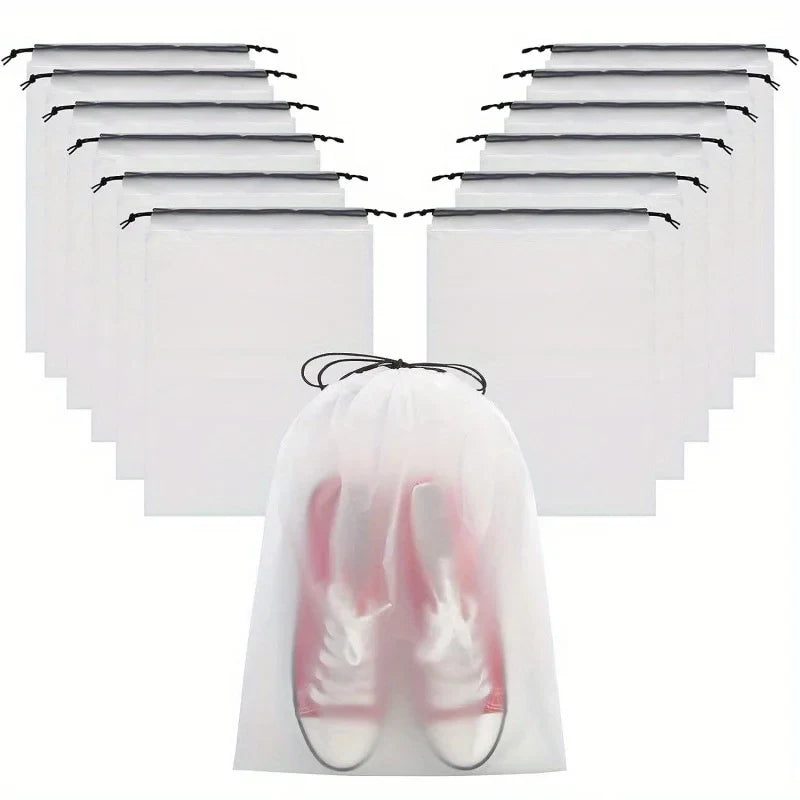 Waterproof Transparent Drawstring Storage Bags – 5/10/20 Pack
