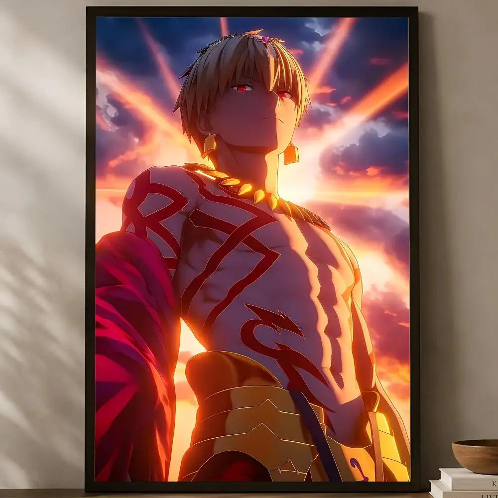 Anime Gilgamesh Self-Stick HD Wall Art Poster | Waterproof Decor