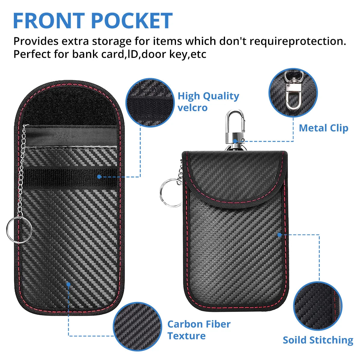Faraday Bag Key Fob Protector – RFID Signal Blocking Pouch