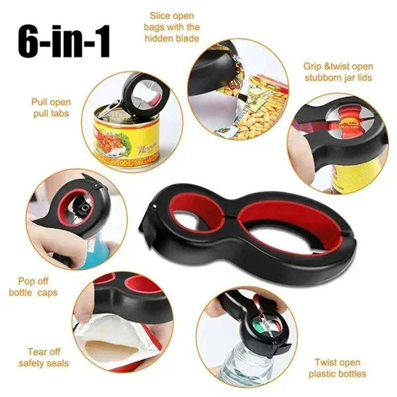 LMETJMA Multifunctional 1 Can Opener Simple Beer Bottle Jar Gripper