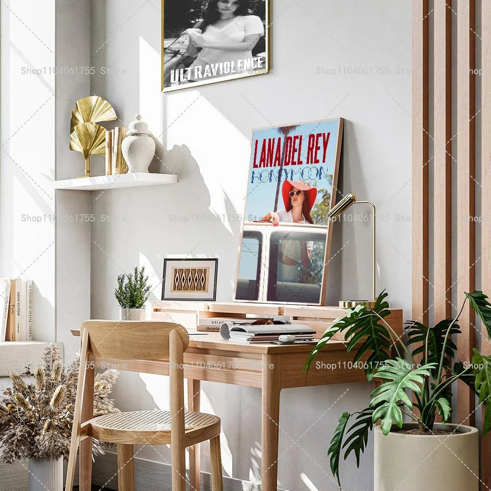 Lana Del Rey Music Poster – Self-Adhesive Waterproof Wall Sticker