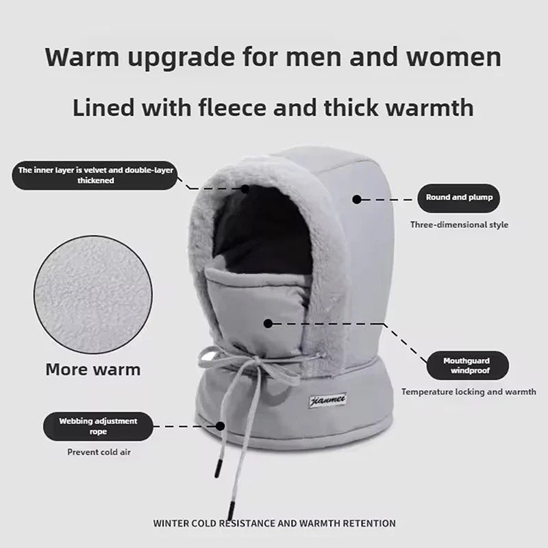 Winter 3-in-1 Balaclava Ski Mask & Beanie | Down Cotton
