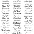 42pcs Waterproof Temporary Tattoo Stickers – Positive Quotes