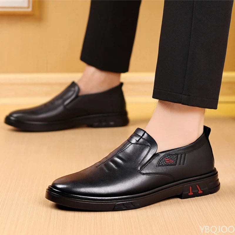 Men's Genuine Cow Suede Leather Loafers – Handmade Slip-On