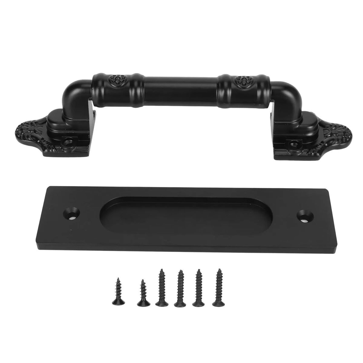 Barn Door Handles Sliding Handle Double Sided Black Pull Gates Garages