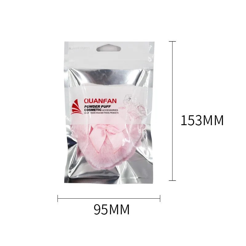 Heart Shape Plush Powder Puff – Soft Face & Body Applicator