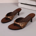Vintage Clip Toe Women's Low Heel Slide Slippers | Summer Party