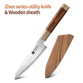XINZUO 5.5" ZDP-189 Utility Knife – Ironwood & Bull Horn Handle