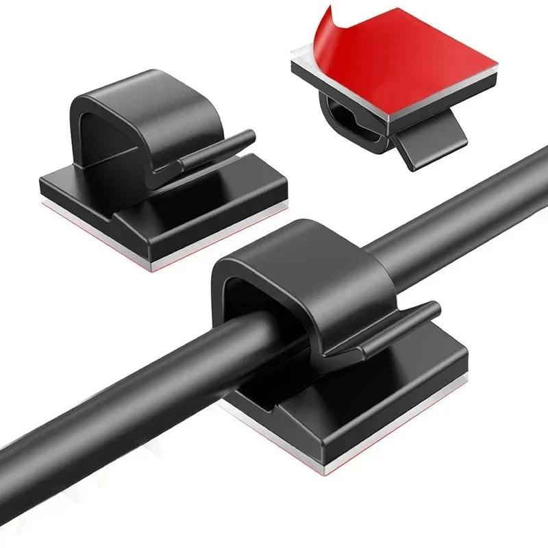 Self-Adhesive Cable Organizer Clips | Wire Management 1/10/30pk