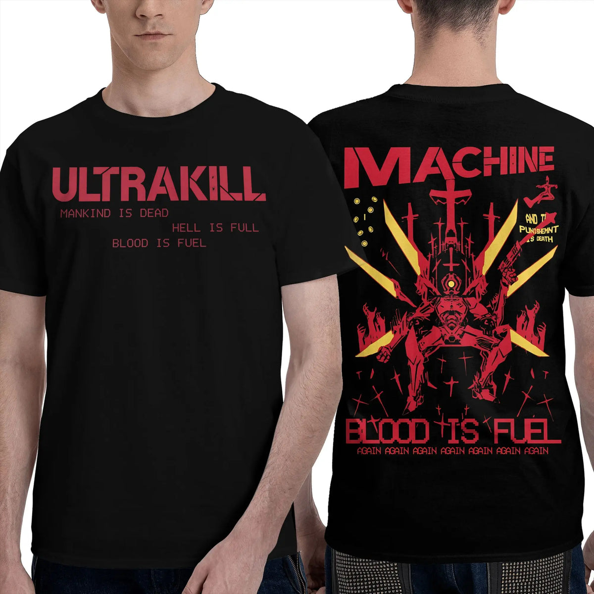 ULTRAKILL Video Game T-Shirt | 100% Cotton Men's Graphic Tee