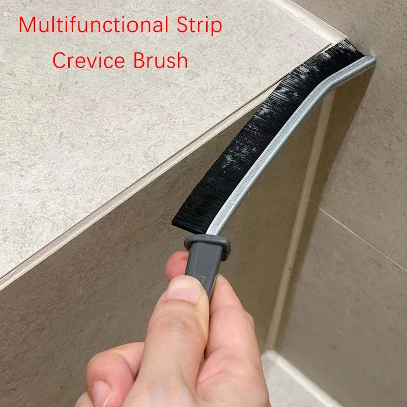 Tile Grout Cleaner Brush – Long Handle Nylon Scrub Brush