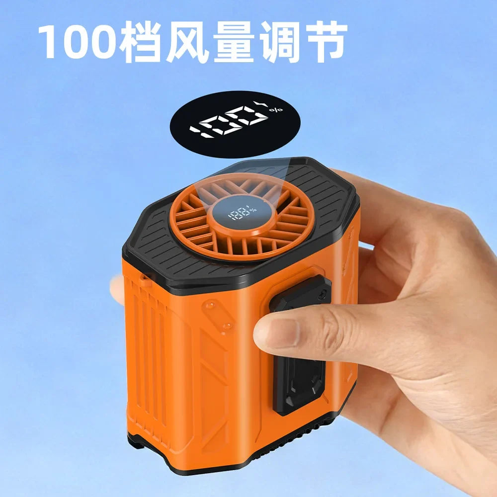 Portable Neck & Waist Fan – Rechargeable Wearable Cooling Fan