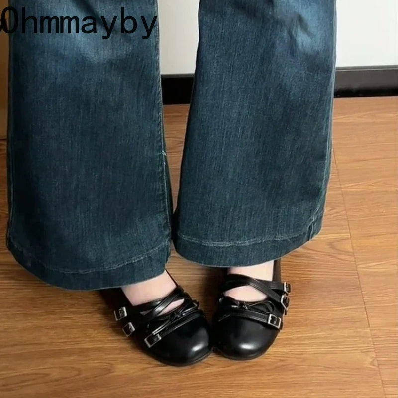 Women's Silver Mary Jane Ballet Flats – Vintage Bow Dress Shoes