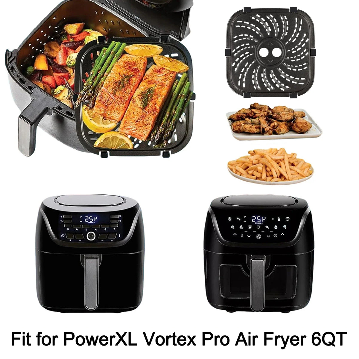 Air Fryer Grill Plate for PowerXL Vortex Pro 8QT | Non-Stick