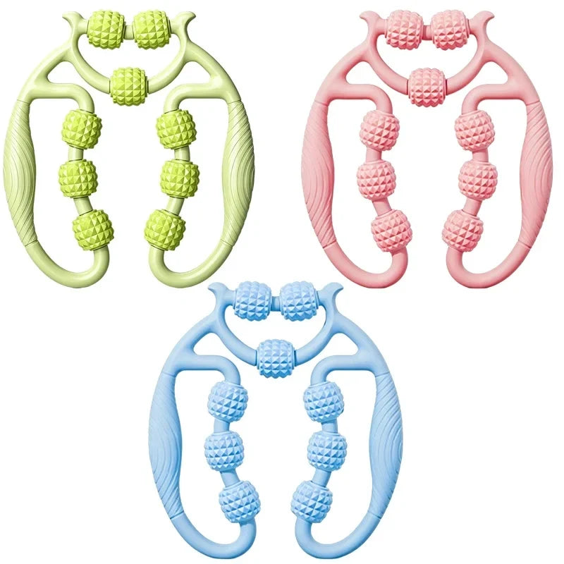 9-Roller Leg Massage Ring | Portable Handheld Roller Tool