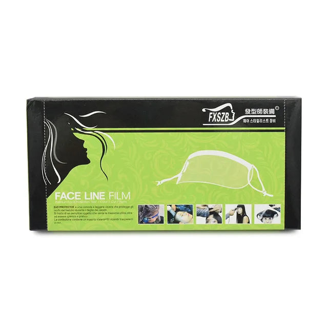 50-Pack Disposable Face Shields for Hair Cutting & Salon