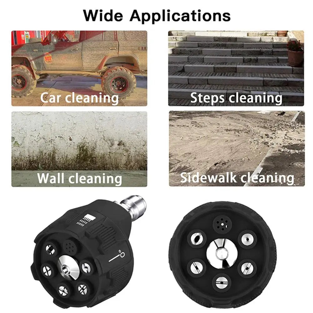 6-in-1 Pressure Washer Spray Nozzle | 4000 PSI Quick Connect