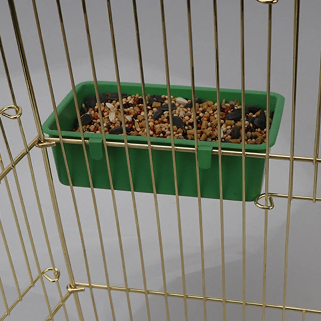 Hanging Bird Bath Cube – Cage Tray for Parrots & Budgies