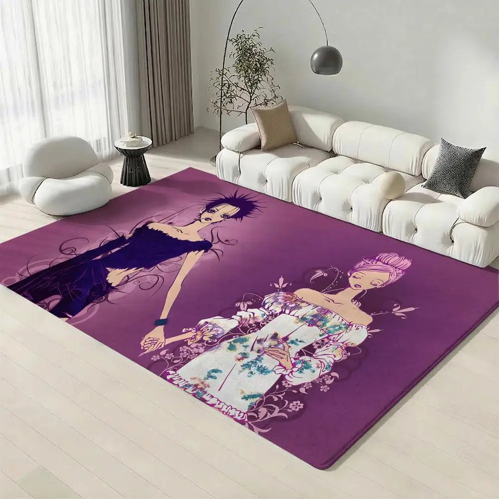 Anime NANA Flannel Floor Mat – Non-Slip Soft Indoor Rug