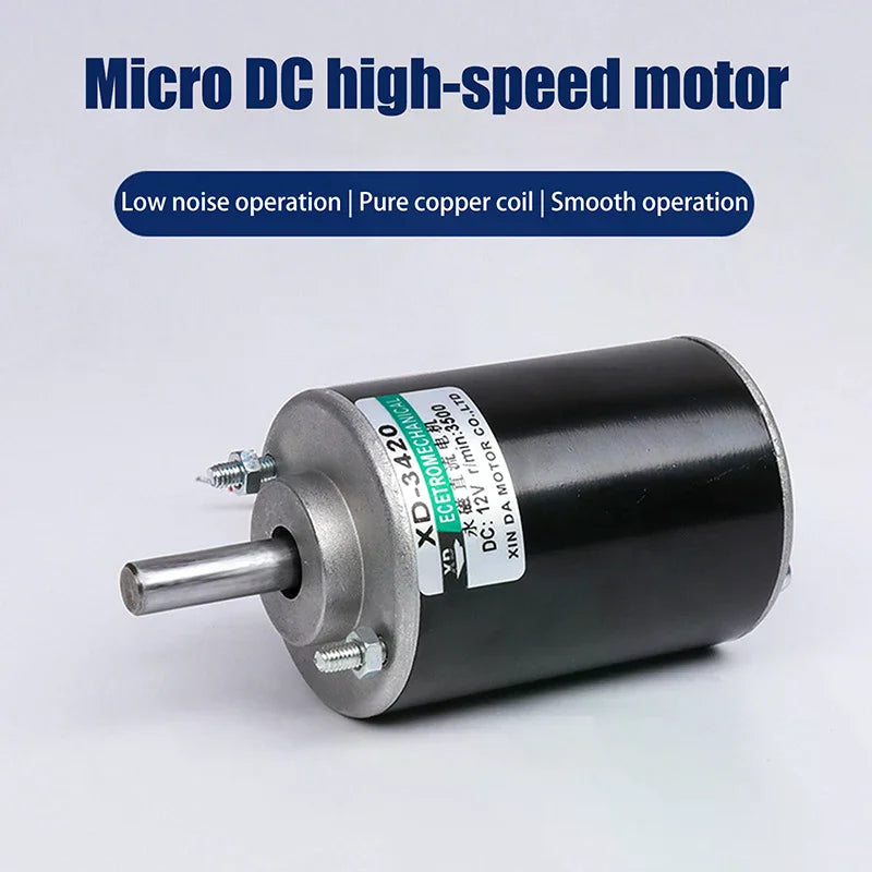30W 12V-3500Rpm 24V-7000Rpm 3420 DC Speed Motor Adjustable CW CCW